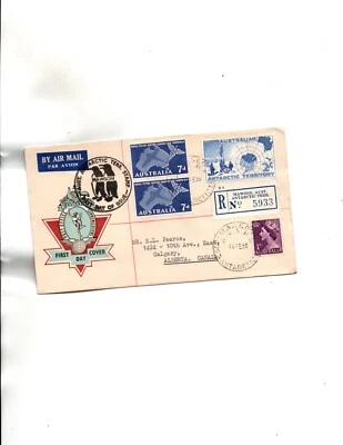 Australian Antarctic Territory FDC Sc#L4 available Feb18,1958-MAWSON Ter-see S/G - Image 1 of 2