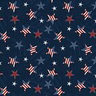 Wilmington Prints - Hearts Anthem - Tossed Stars - Blue, BTY