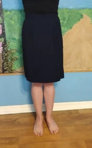 Vtg Giorgio Armani Lined Pencil Skirt Size XS Navy Blue - Bild 1 von 7