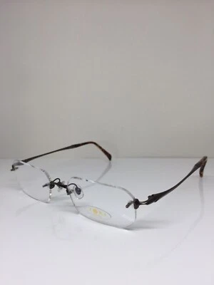 Novos óculos Toki TK 8168 titânio C. 100 marrom escuro/bronze AD 53-19mm Japão - Imagem 1 de 4