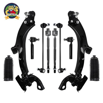 10 Kit Front Suspension Control Arm Tie Rod Kit Sway Bar for 2007-2012 Acura RDX - Image 1 of 4
