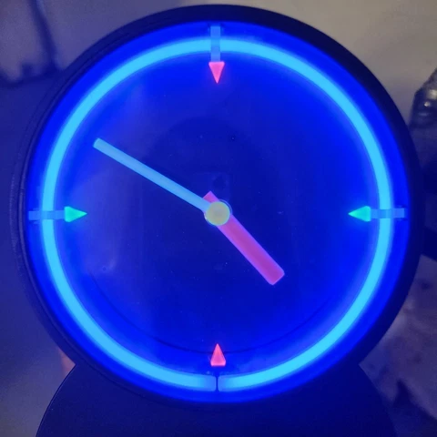 Vintage Radio Shack Black Neon Desk clock works Memphis Style Retro 80's 90's Cover