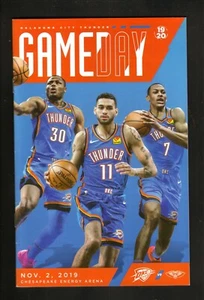 Oklahoma City Thunder Darius Bazley 2019 GameDay Program vs New Orleans Pelicans - Imagen 1 de 1