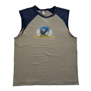 Vintage y2k 2000s Old Navy Venice Beach California Tank Top Shirt Size M Surfer - Picture 1 of 7