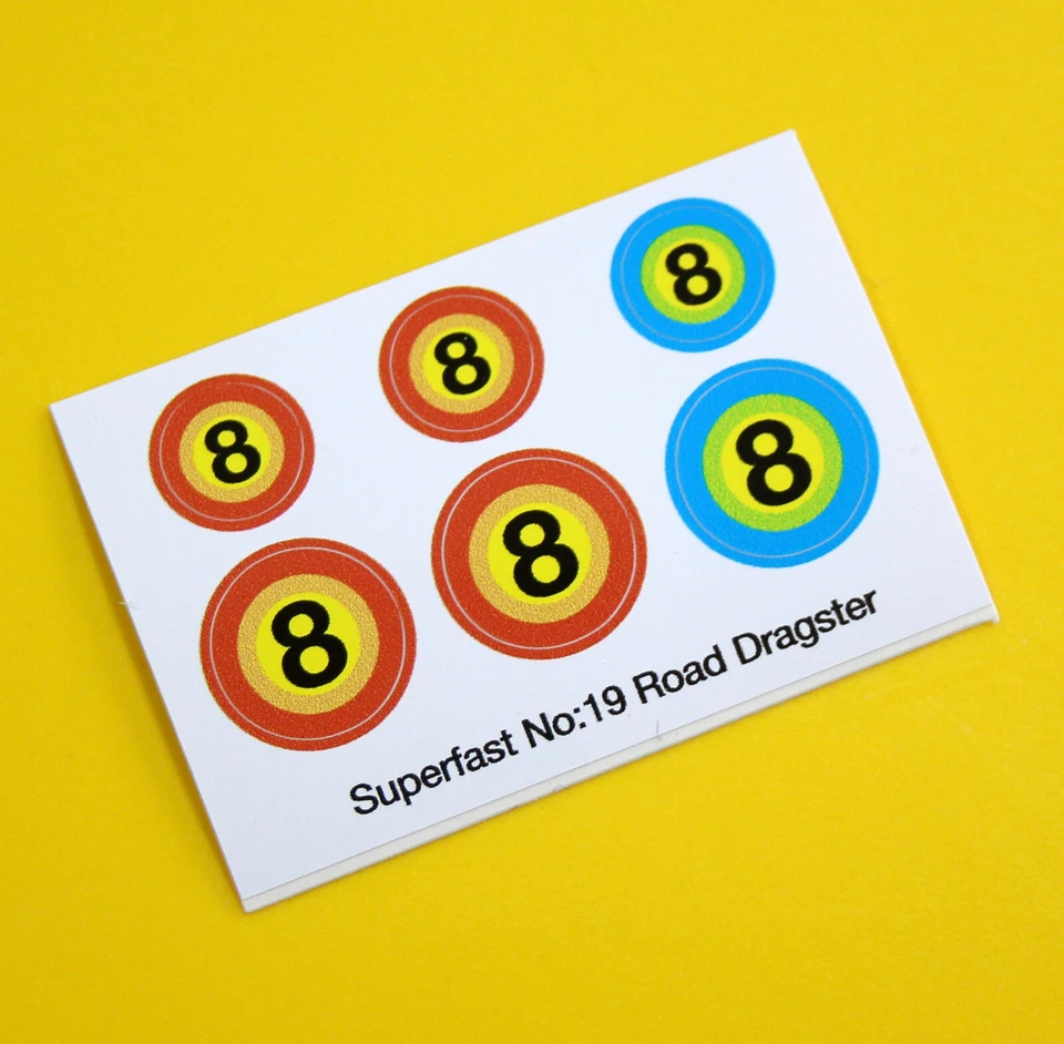 MATCHBOX SUPERFAST No.19 Road Dragster sticker decal reproductions - Image 1 of 1