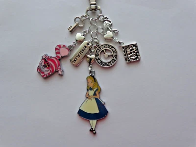ALICE IN WONDERLAND CHESHIRE CAT KEYCHAIN CLIP FOR PURSE BAG DOONEY & BOURKE - Image 1 of 4