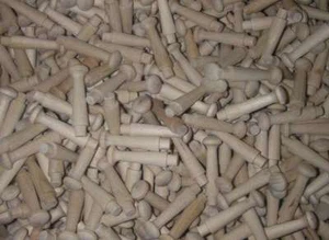 Lote de 25 clavijas cocteleras de 1-3/4" estilo estándar abedul sin terminar - Imagen 1 de 2