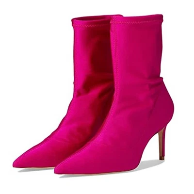 Botín elástico Stuart Weitzman para mujer Stuart 75 EE. UU. 7,5 rosa magenta gamuza usado en excelente estado Foto 1 de 4
