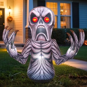 Inflables de Halloween de 7 pies Scary Monster: Horror Esqueleto Demonio Halloween Infl... - Imagen 1 de 7