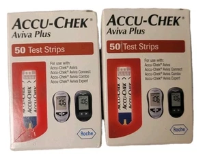 Tiras reactivas de glucosa en sangre Accu-Chek Aviva Plus 2 cajas de/100 caducidad total 10-2026 - Imagen 1 de 5