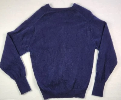 Suéter Vintage Peter Scott Mezcla Lana Hecho en Escocia Azul Cuello en V Foto 1 de 4