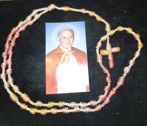 (J3) --- Handmade in The USA Traveling Rosaries Pope John XXIII & John Paul II - Picture 1 of 9