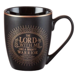 Christian Encouragement Gifts for Men/Women Matte Black Coffee Mug w/Metallic - Picture 1 of 3