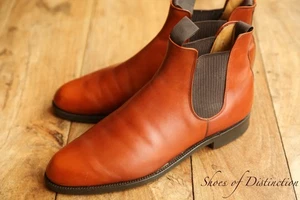 Grenson Tan Brown Leather Chelsea Boots Shoes Men's UK 9.5 E US 10.5 EU 43.5 - Picture 1 of 11