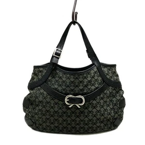 Auth Anya Hindmarch - Gray Beige Black Jacquard Leather Tote Bag - Picture 1 of 8