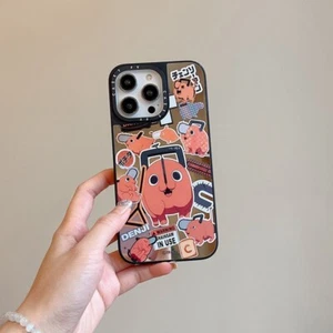 Chainsaw Man Mirror Phone Case Pochita For iPhone 13 14 Promax Protective Covers - Picture 1 of 14