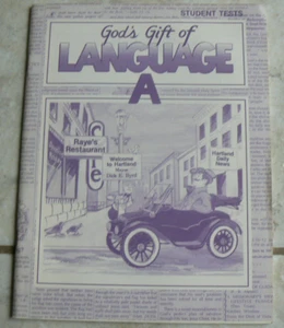ABeka gr. 4/4th God's Gift of LANGUAGE A,Student Test book 1988 ALL CLEAN! - Picture 1 of 5