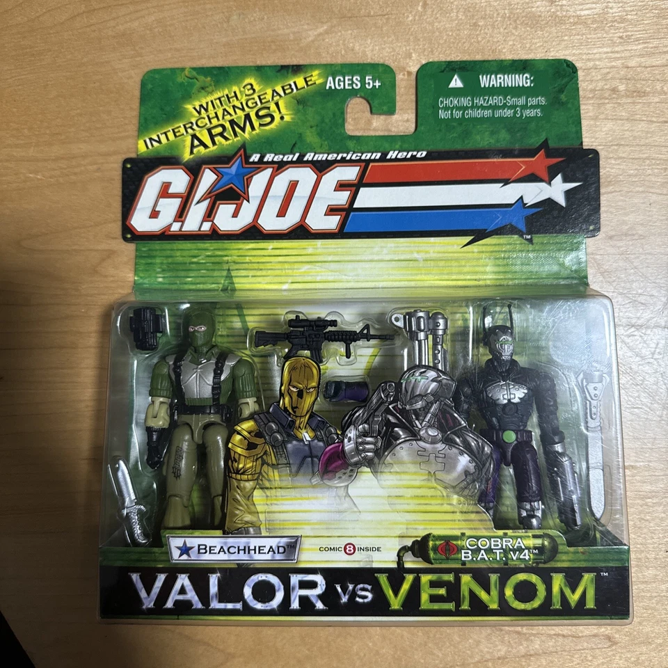 2003 Hasbro Gi Joe Valor VS Venom Beachhead Cobra Bat V4