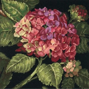 Kit de punta de aguja Dimensiones Hortensia Bloom 14" X 14" 12 Mallas Nuevo - Imagen 1 de 2
