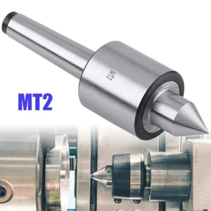MT2 Taper Live Center Triple Bearing Lathe Center Turning Revolving Tool Silver - Picture 1 of 15