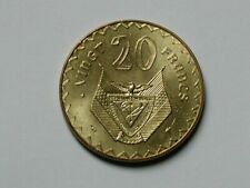 Rwanda (Africa) 1977 20 FRANCS Coin AU++ with Lustre & Banana Tree