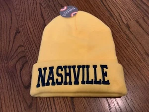 berretto unisex nashville giallo nuovo berretto spellout musica country tennessee city - Foto 1 di 6