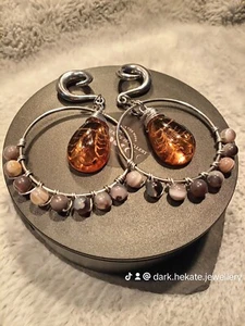 Ear Hanger. Scorpion. Botswana Agate. Plugs. Gauges. Body Jewellery. Alternative - Picture 1 of 8