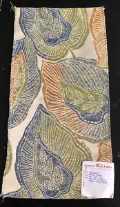 CARLETON HOUSE Bellagio in Melon, Fern 8 7/8 x 17 1/4" Woven Fabric Sample - Picture 1 of 3