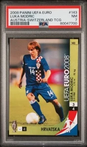2008 Panini Euro Modric Rookie RC #143 REAL MADRID-Croatia PSA 7*TOUGH GRADE! - Picture 1 of 2