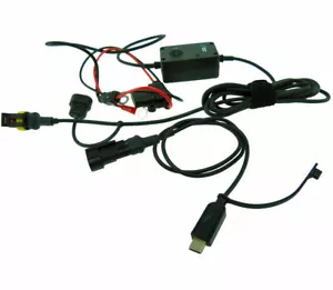 Micro C / USB Type C Direct to Battery Hard Wire Motorcycle Charging Cable for - Picture 1 of 6
