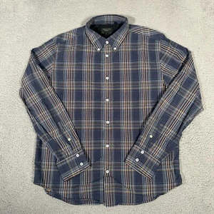 Rag & Bone Shirt Mens Size Large Blue Plaid Fit 2 Button Down Casual Long Sleeve - Picture 1 of 7