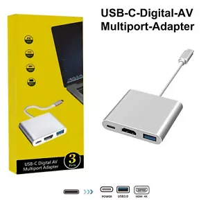 USB-C HUB Digital AV Multi Port Adapter USB 3.1 Type-C to 1 HDMI 4K - Bild 1 von 8