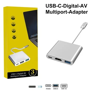 USB-C HUB Digital AV Multi Port Adapter USB 3.1 Type-C to 1 HDMI 4K - Bild 1 von 4
