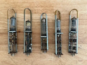 5x Rare IBM Vacuum Tube Computer Plug In Pluggable Unit 604 705 600-700 Series - Picture 1 of 4