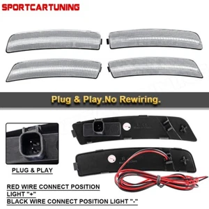 4PCS For 2021-2024 Ford Mustang Mach-E LED Side Marker Bumper Side Marker light - Picture 1 of 13