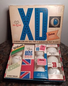 Lotto misto palline da golf vintage inutilizzate Ramlon XD 3D, Ajay Tony Jacklin, Wilson Snead - Foto 1 di 4