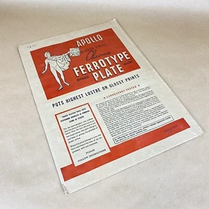Apollo Mirror Finish Chrome Ferrotype Plate 12x17 W/ Sleeve - VINTAGE - NICE - Picture 1 of 5