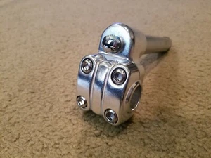 NEW SILVER ALLOY BICYCLE GOOSENECK STEM 22.2 MM BMX CRUISER BICYCLES - Picture 1 of 5