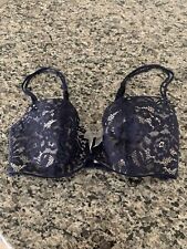 B’tempted Blue Lace Lightly Padded Bra 32D- Excellent Condition!