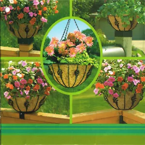 MUILTI PURPOSE PLANTER 4x4 6x6 Post Mailbox Deck Hanging Basket BLACK 12" - Picture 1 of 12