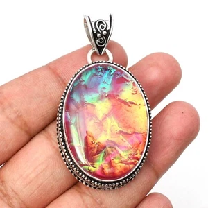 Australian Triplet Opal Gemstone 925 Sterling Silver Handmade Jewelry pendant - Picture 1 of 7