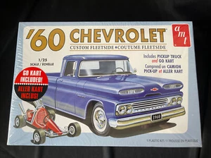 AMT AMT1063M 1/25 1960 Chevy Fleetside Pickup with Go Kart 1/25th Scale - Picture 1 of 6