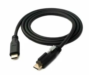 USB 3.1 Kabel 100 cm Typ C Stecker zu Stecker Schraube Adapter in Schwarz - Photo 1/4