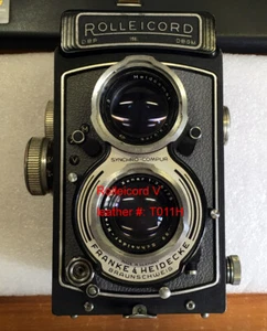 Rolleiflex Rolleicord V copertura pelle di ricambio pretagliata autoadesiva! - Foto 1 di 9
