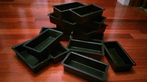 6 Heavy Duty Plastic Concrete, Plaster, Molds Standard Brick Mold - Picture 1 of 4