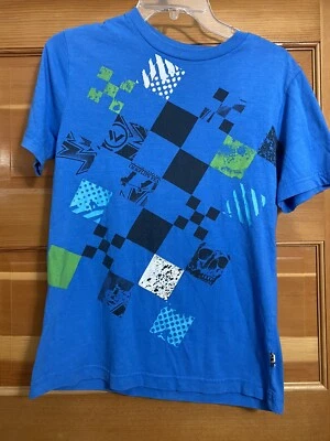 Shaun Blanco Niños Talla Grande 12-14 Manga Corta Patinador Monopatín Azul Gráfico Foto 1 de 4