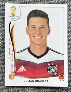 💥2014 Julian Draxler World Cup RC Rookie Panini Sticker #501 Germany