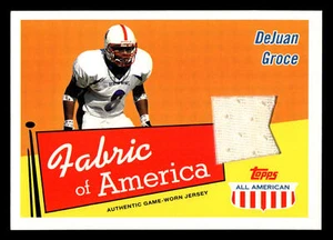 2003 TOPPS ALL AMERICAN FABRIC OF AMERICA #FAJG DEJUAN GROCE GU - Bild 1 von 2