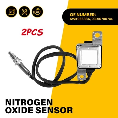 Black&Silver 2X Nox Sensor 5 Pins For 2012-2015 VW Passat 2L Audi A4 A5 A6 A7 A8 - Image 1 of 4
