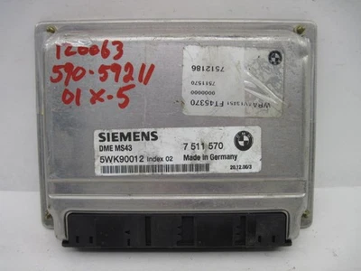 ORDENADOR ECM ECU BMW X5 2001 01 2002 02 3.0L 671876 Foto 1 de 4